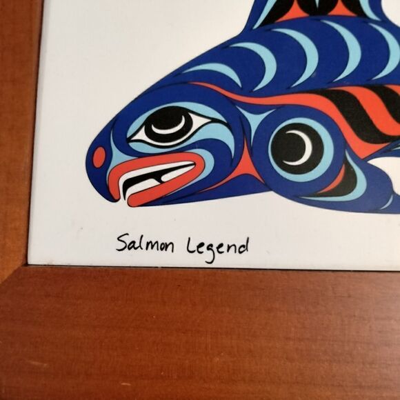 Vintage Joe Wilson Salmon Legend Wooden Box Removable Top - Picture 6 of 12